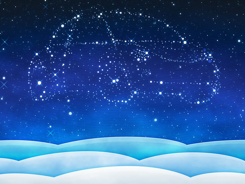 Constellation in Night Sky