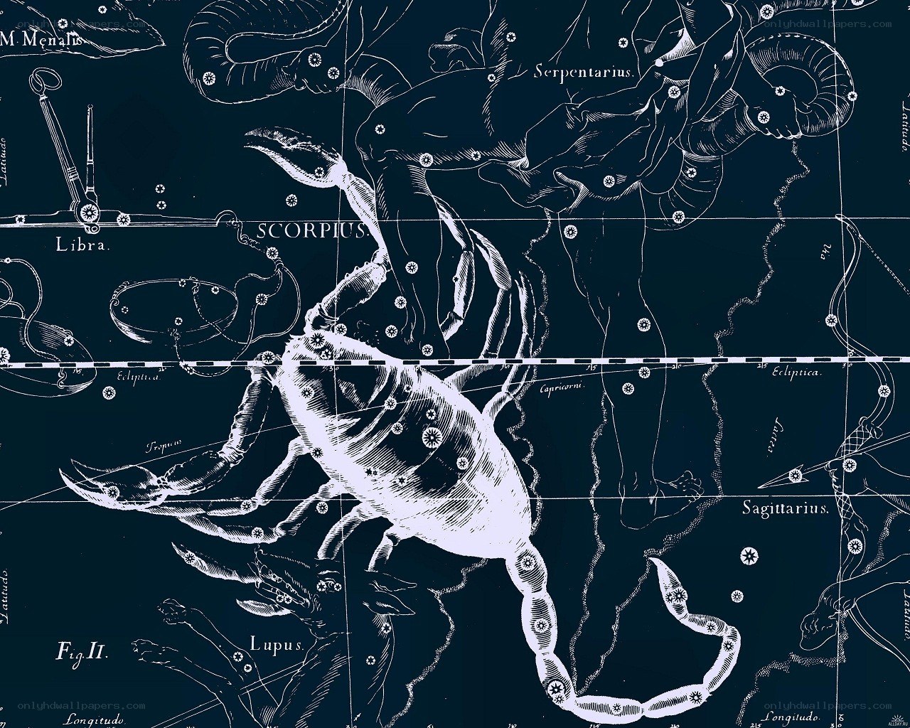 Constellation map of Scorpius