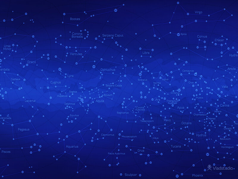 Constellations on Star Map