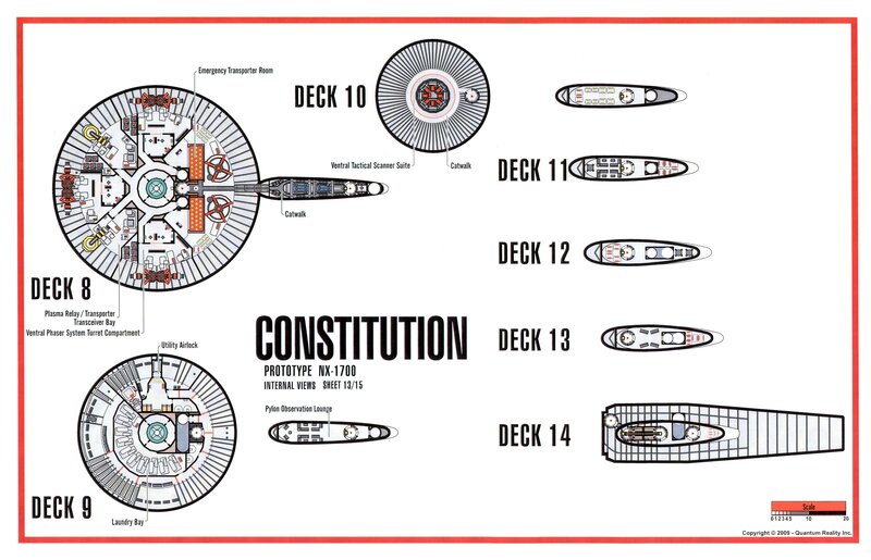 Constitution-class starship deck plans