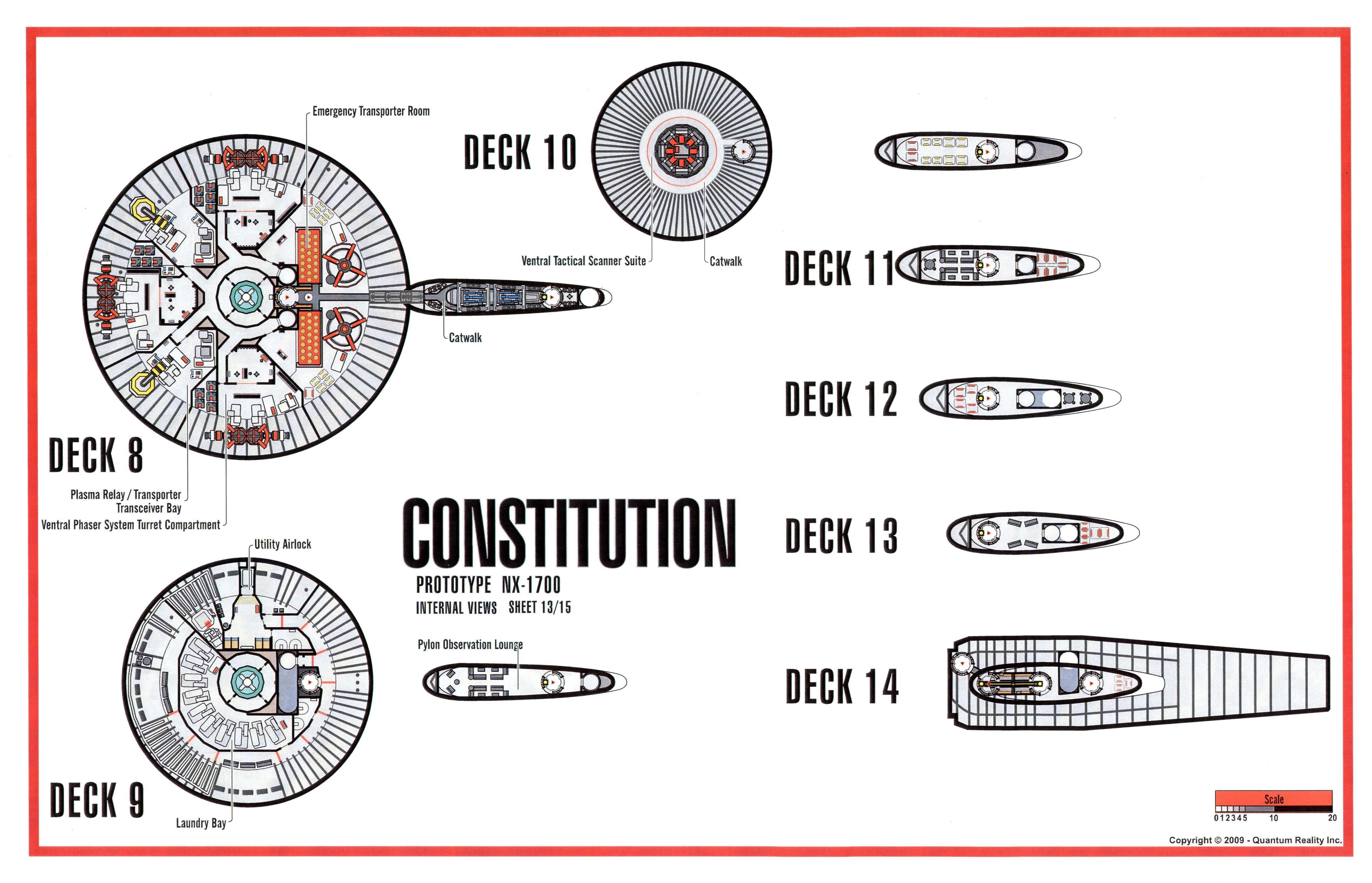 Constitution-class starship deck plans
