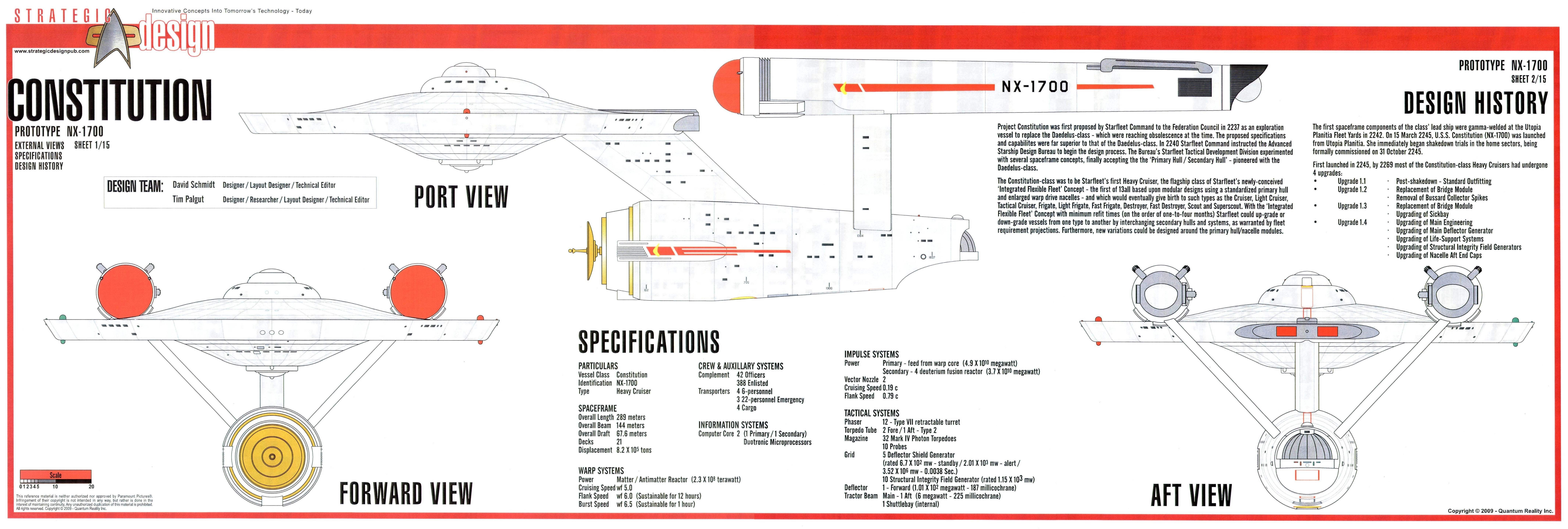 Constitution-class starship schematic
