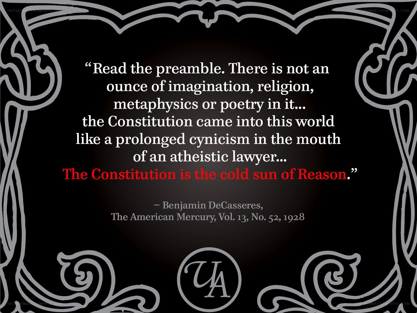 Constitution quote by DeCasseres