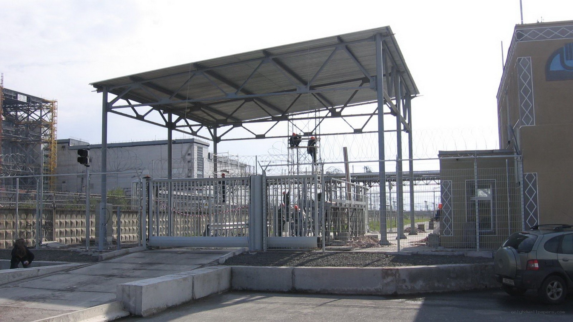 Construction at secured facility