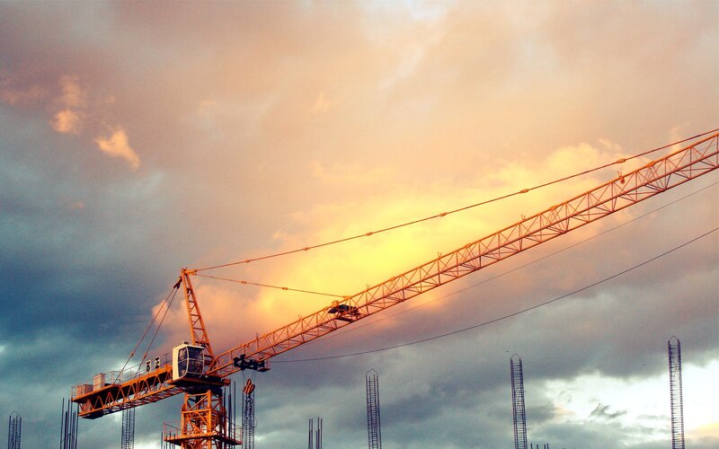 Construction Crane at Sunset