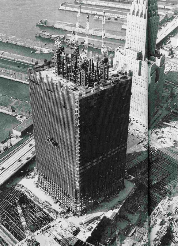 Construction of a skyscraper
