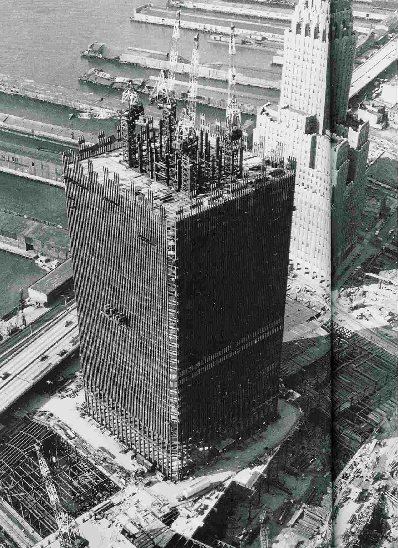 Construction of a skyscraper