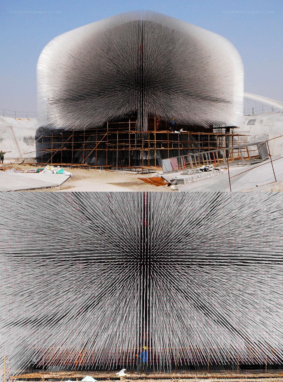 Construction of a unique architectural structure