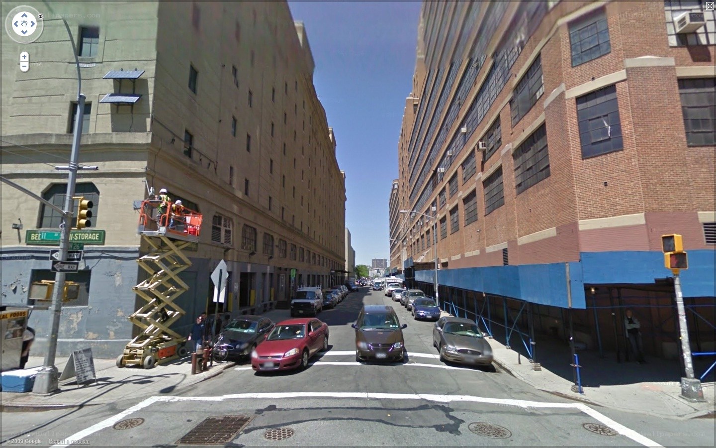 Construction on a city street