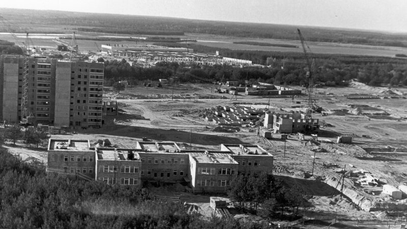 Construction site in a developing area