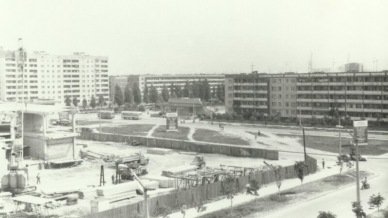Construction Site in City — Black