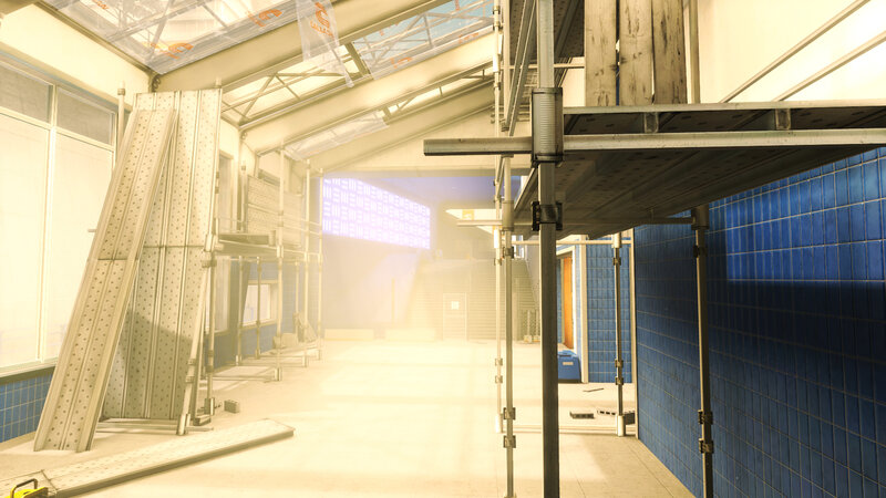 Construction Site Interior — Blue