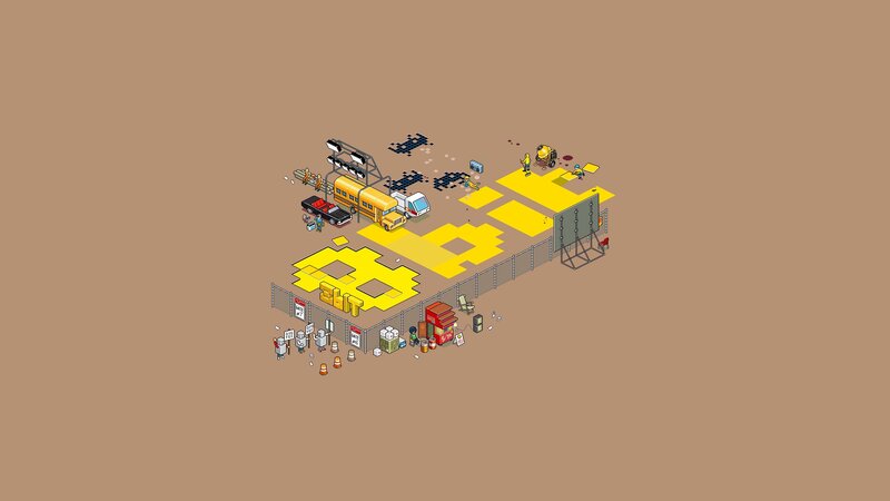 Construction Site with Bus