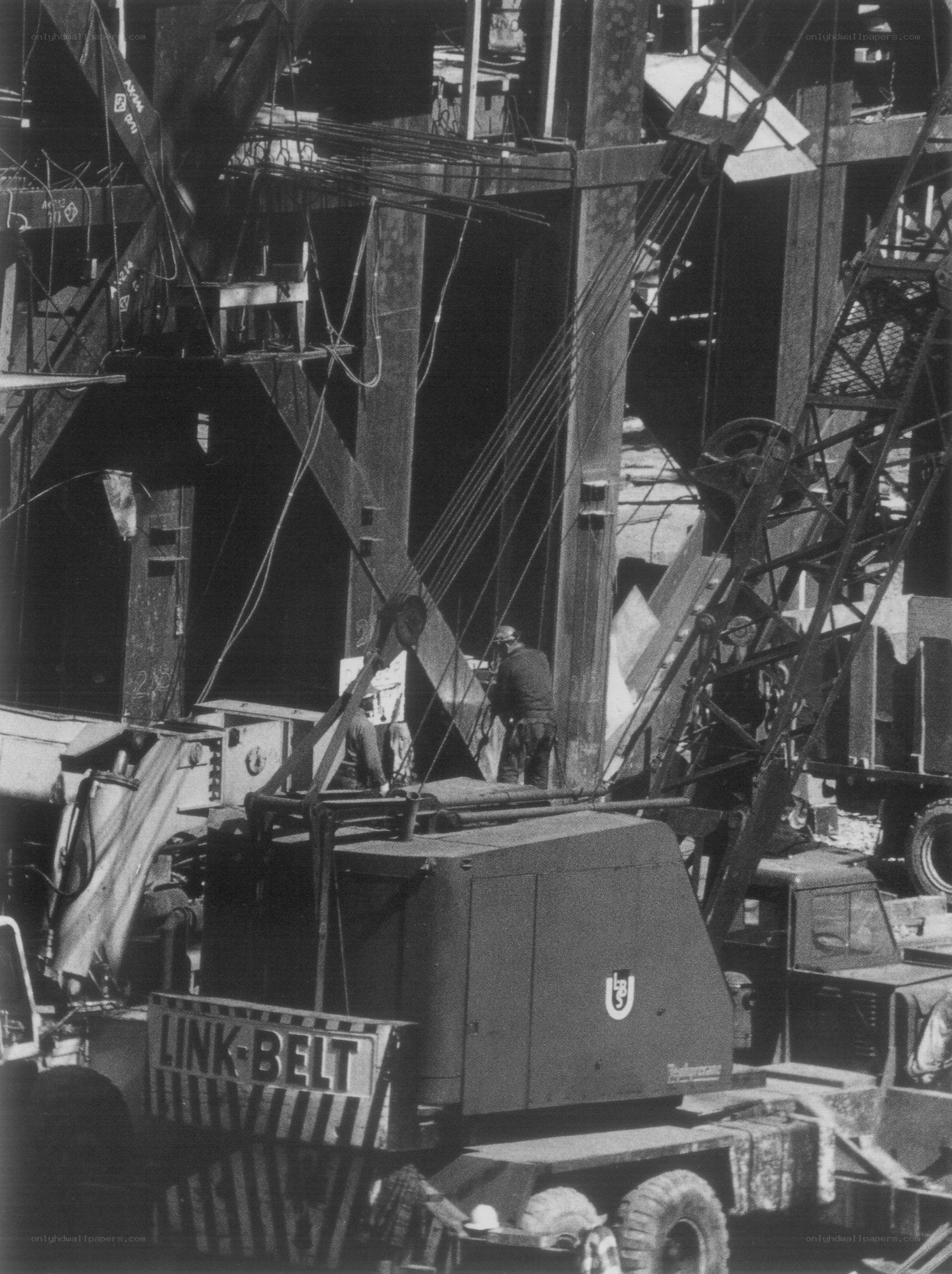 Construction site with crane
