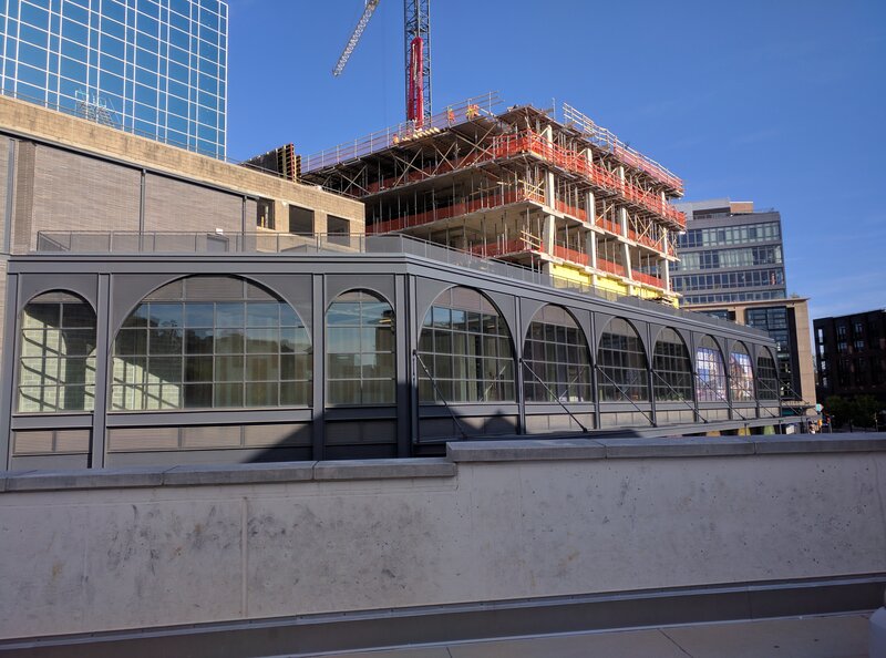 Construction Site with Crane — Blue