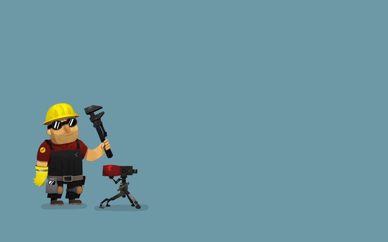 Construction Worker Character — Blue, Neutral