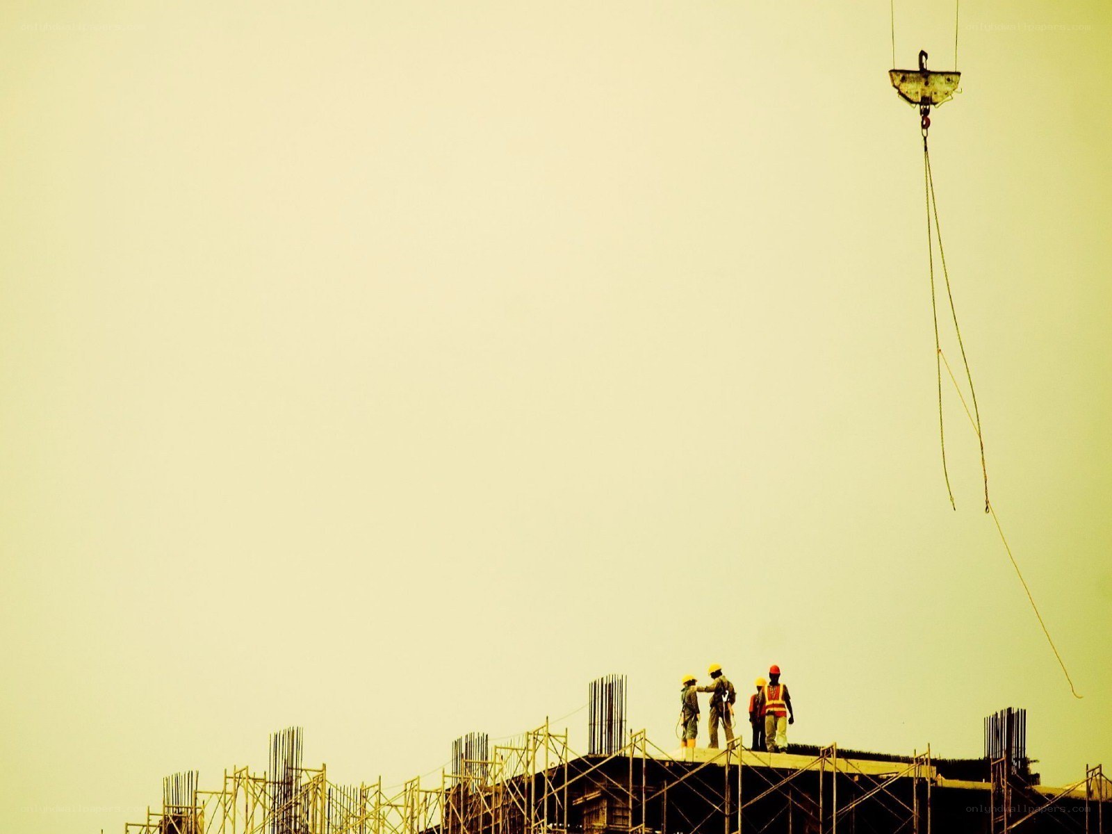 Construction workers on site