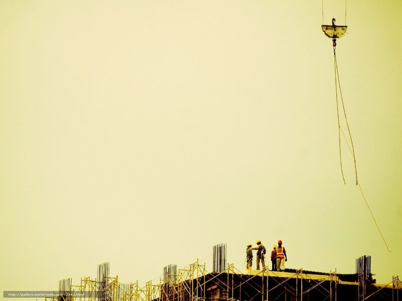 Construction workers on site