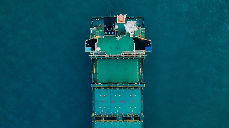 Container Ship from Above