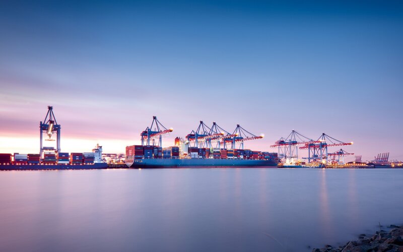 Container Ships at Port