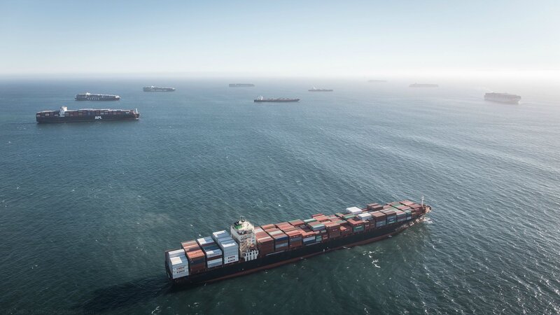 Container Ships at Sea