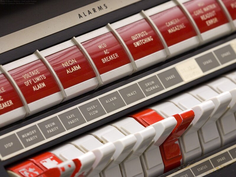 Control panel alarm indicators