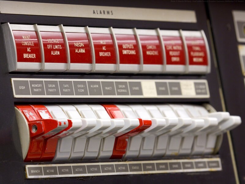 Control panel alarm switches