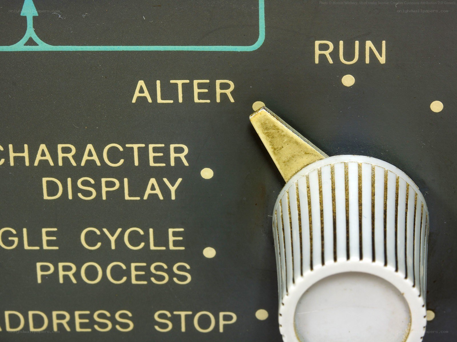 control panel dial close-up