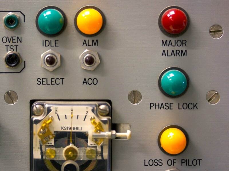 Control Panel with Buttons — Gray