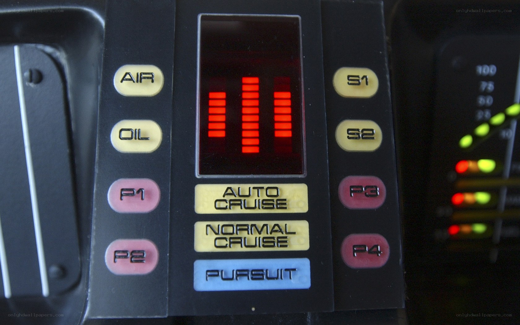 control panel with digital display