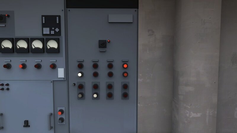 control panel with gauges and buttons