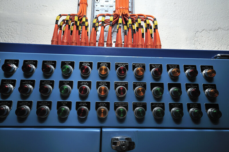 Control panel with indicator lights
