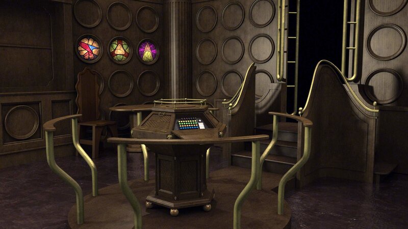 Control Room Console — Brown, Dramatic