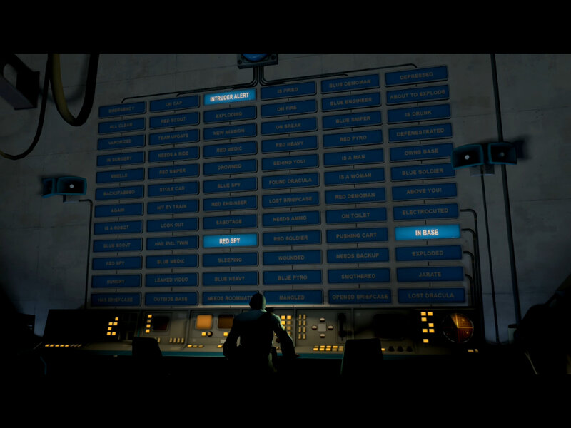 Control room with alert board