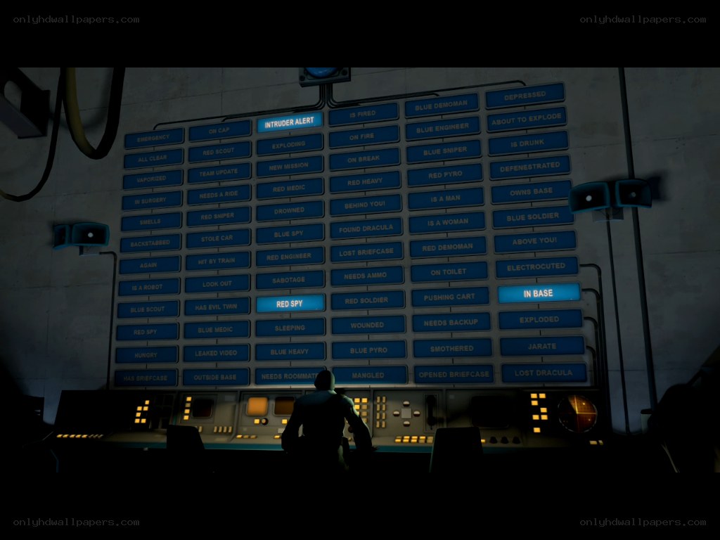Control room with alert board