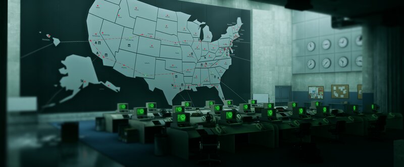 Control Room with Map