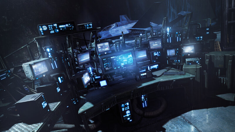 Control Room with Monitors