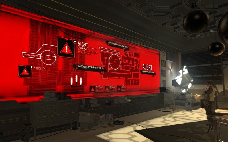 Control Room with Red Alert