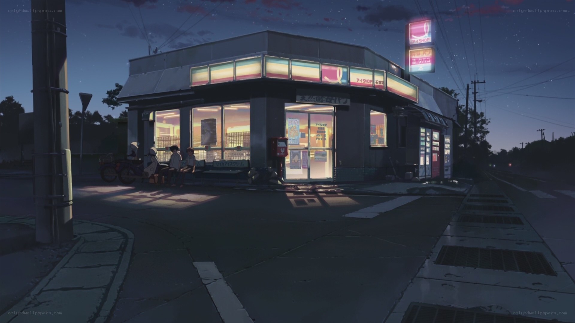 Convenience store at dusk