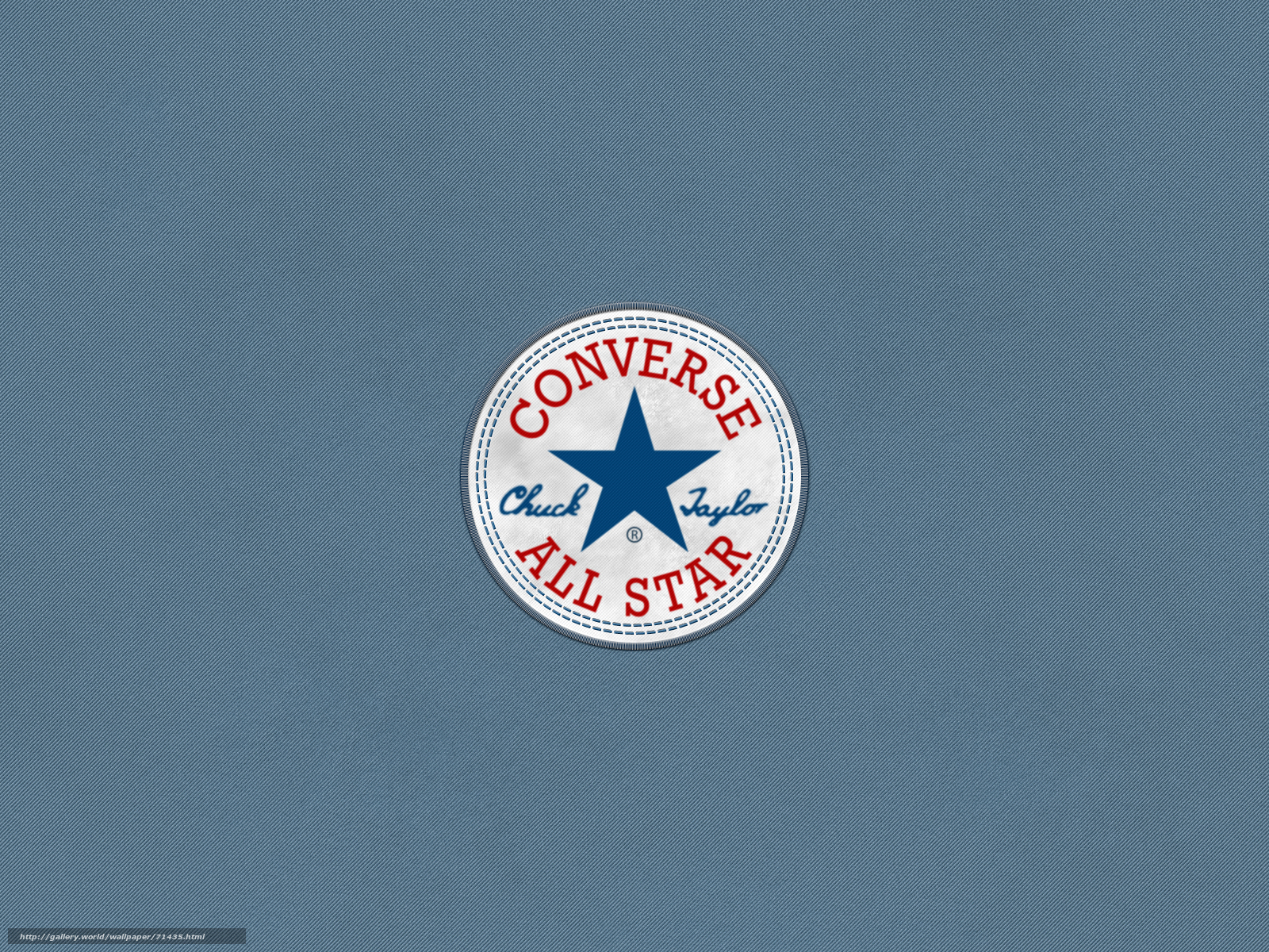 Converse All Star logo on denim