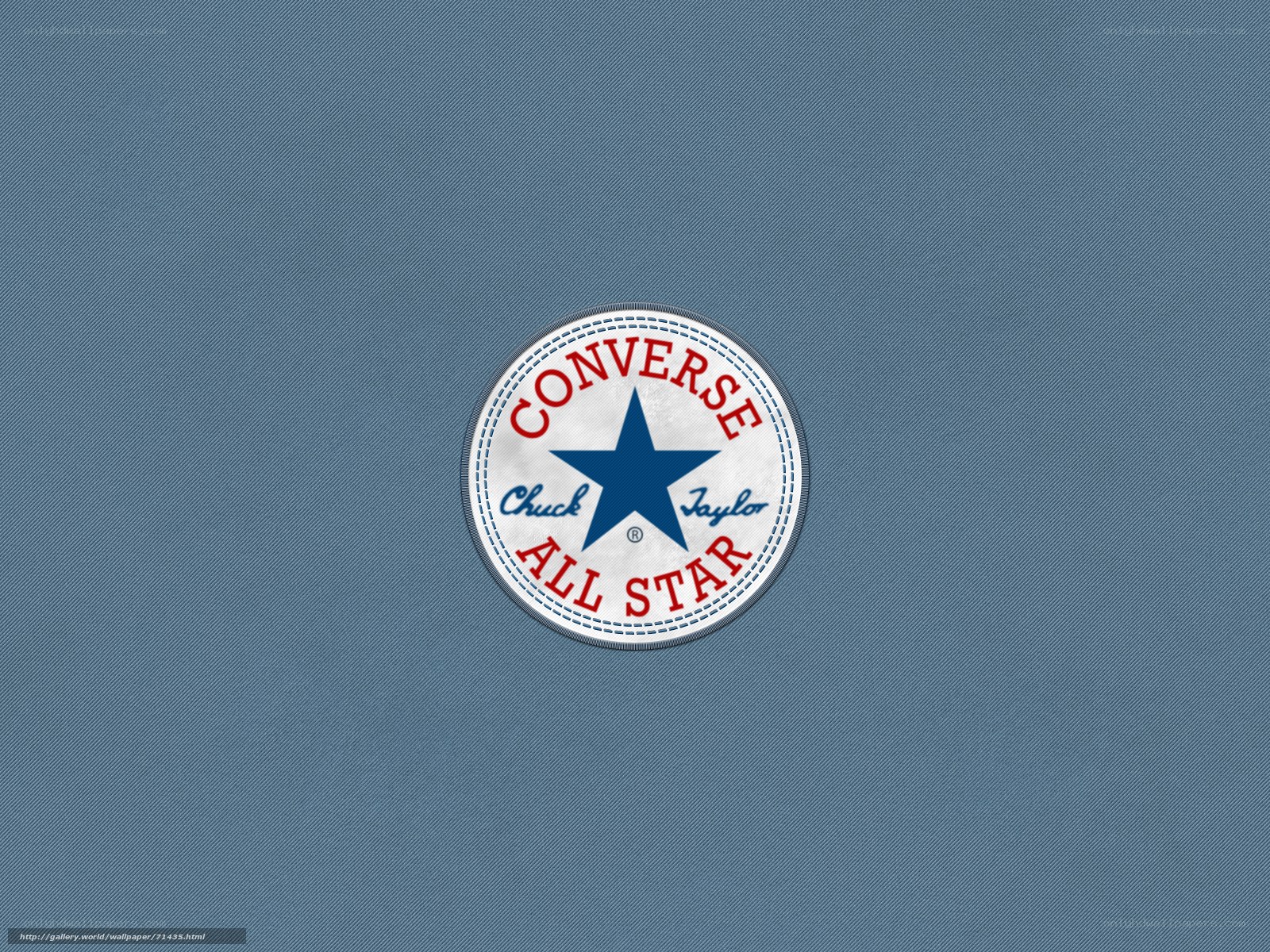 Converse All Star logo on denim