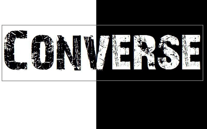 Converse logo in black and white