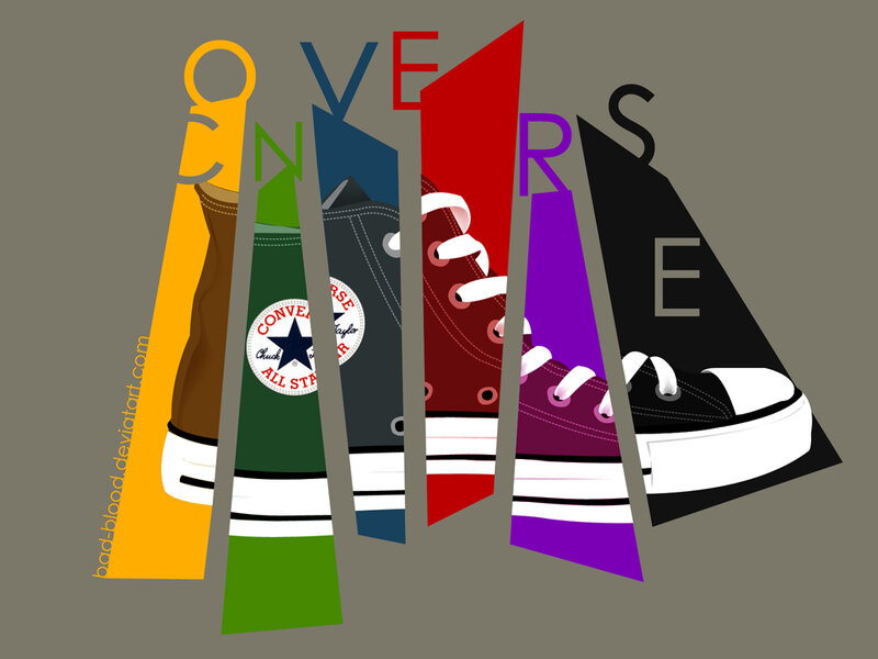 Converse shoe collage
