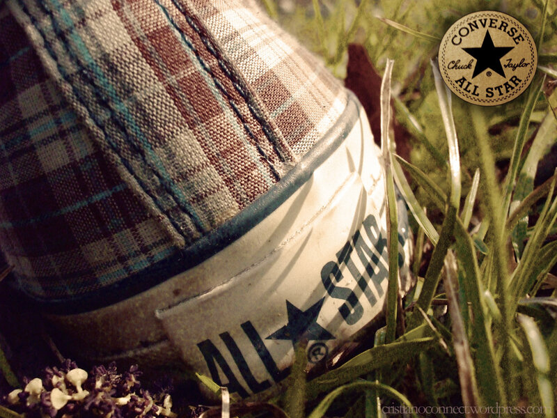 Converse shoe in grass