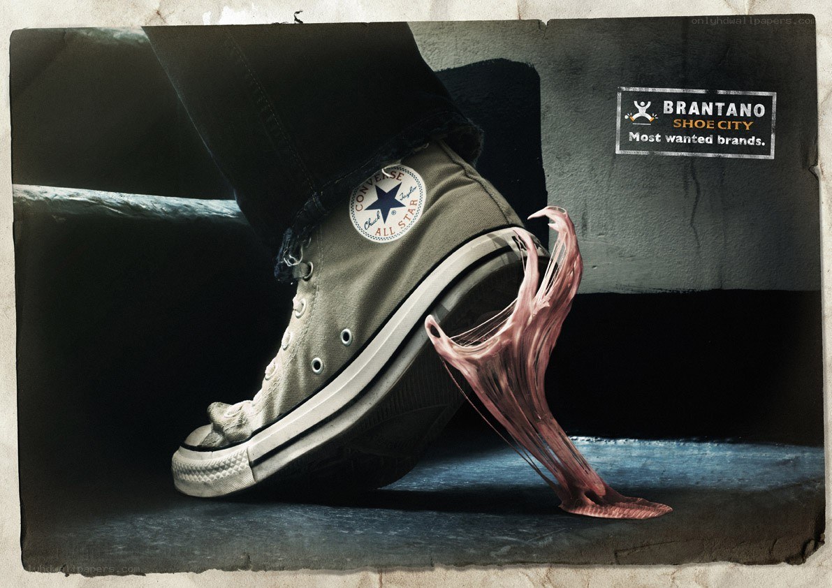 Converse shoe with creature appendage