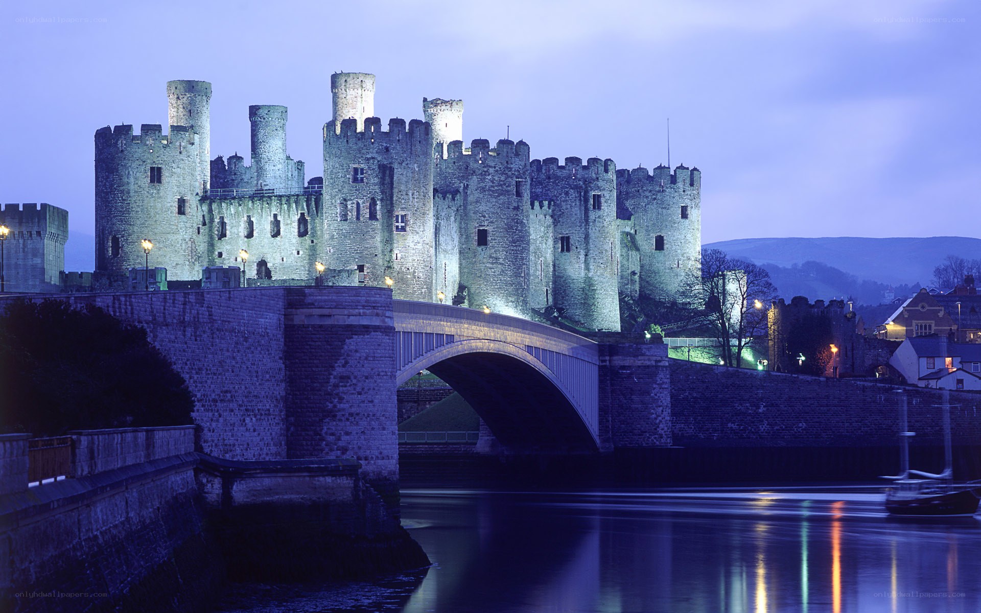 Conwy Castle at dusk