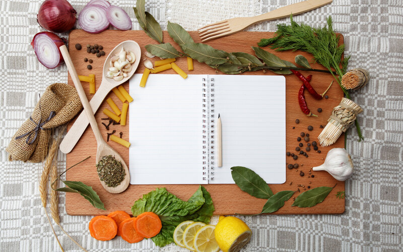 Cookbook with Ingredients