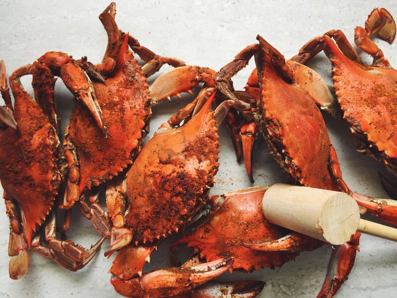 Cooked Blue Crabs