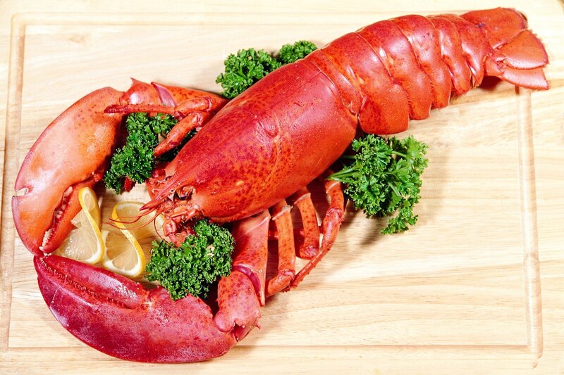 Cooked Lobster on Board — Red