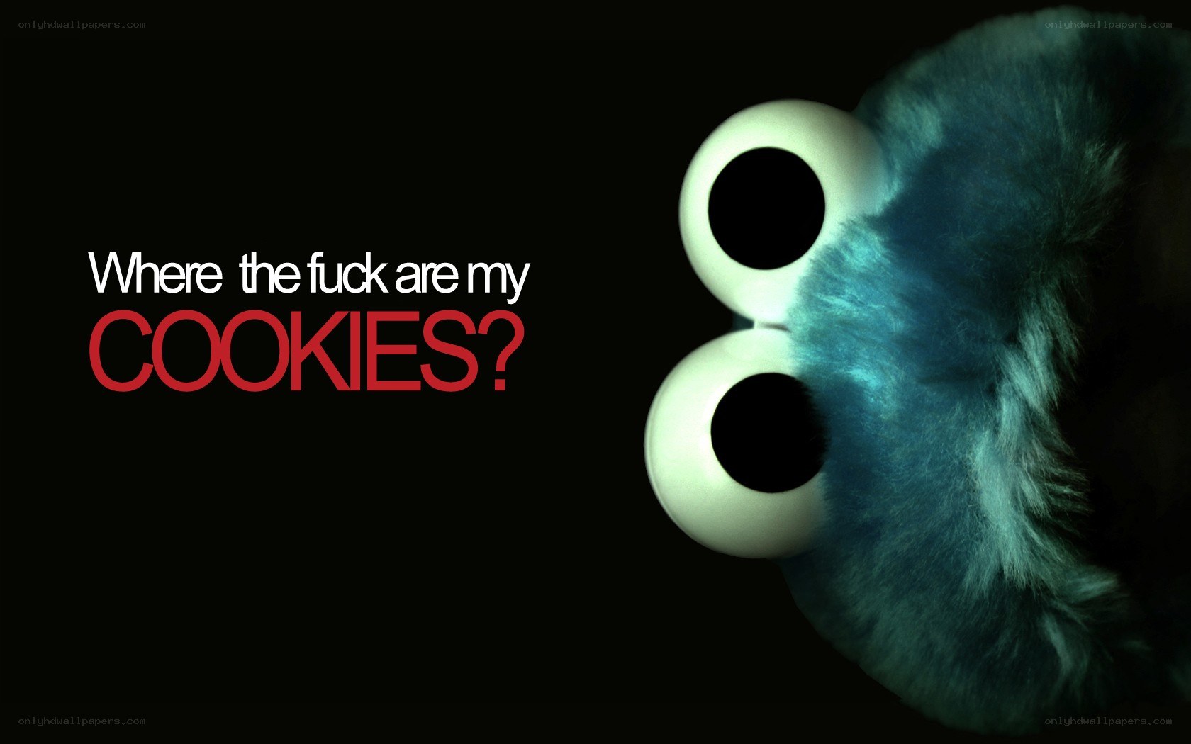 Cookie Monster asks for cookies
